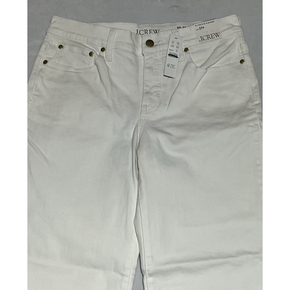 J Crew 96 Low Rise Slim Wide Leg Jean in White Denim Womens 27P Petite - Picture 4 of 14